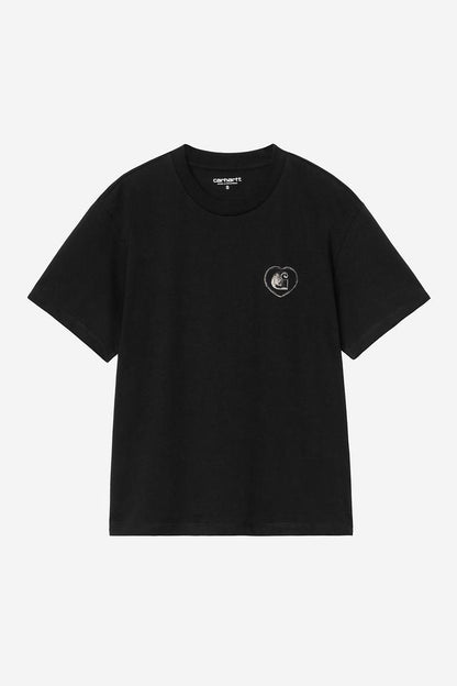 T Shirt Carhartt Wip W HEARTS OF HARTTS S/S TEE Black