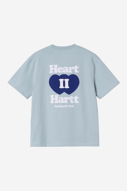 T Shirt Carhartt Wip W HEART II S/S TEE Blue Fog