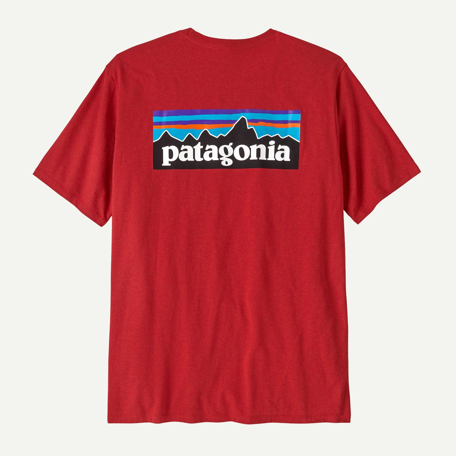 T Shirt Patagonia P6 LOGO RESPONSIBILI S/S TEE Amanita Red back