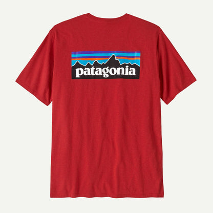T Shirt Patagonia P6 LOGO RESPONSIBILI S/S TEE Amanita Red back
