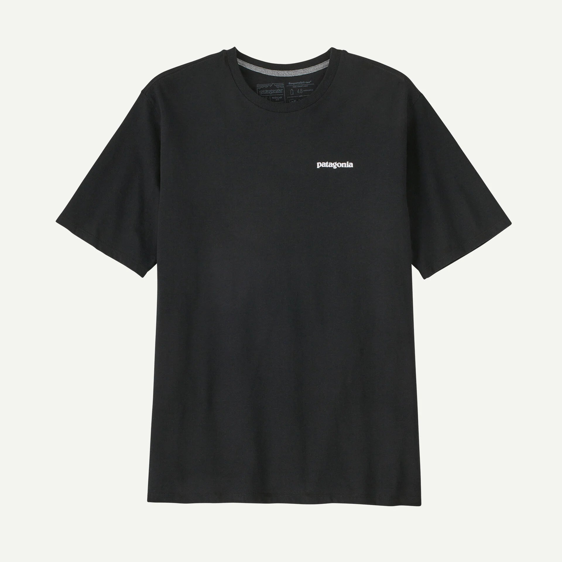 T Shirt Patagonia P6 LOGO RESPONSIBILI S/S TEE Black
