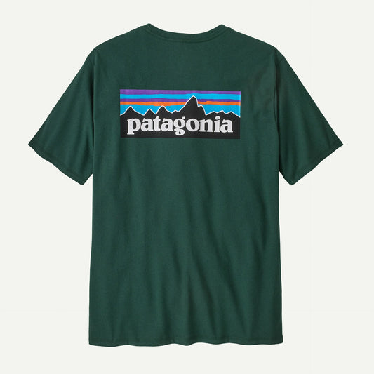 T Shirt Patagonia P6 LOGO RESPONSIBILI S/S TEE Cascade Green back