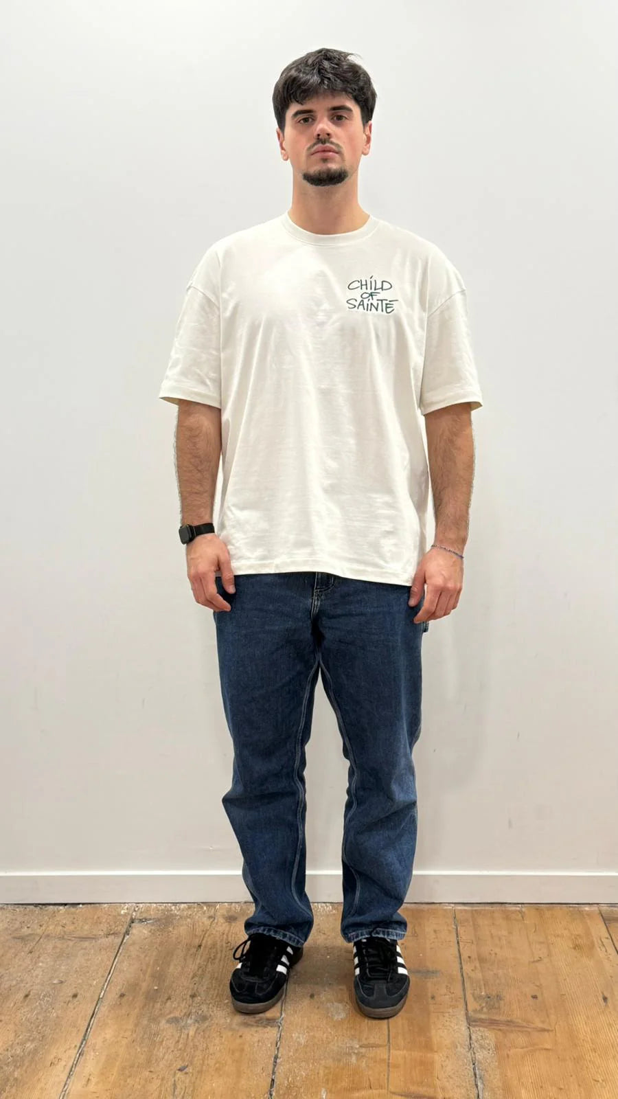 T Shirt Saint-Etienne Child Of Sainté HEART EMB Ivoire/Vert