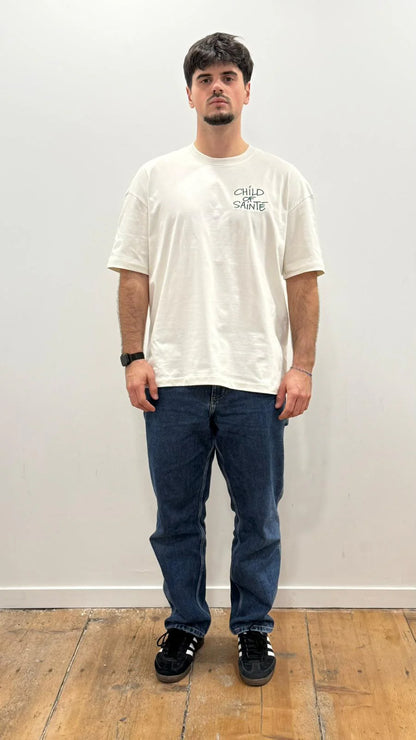 T Shirt Saint-Etienne Child Of Sainté HEART EMB Ivoire/Vert