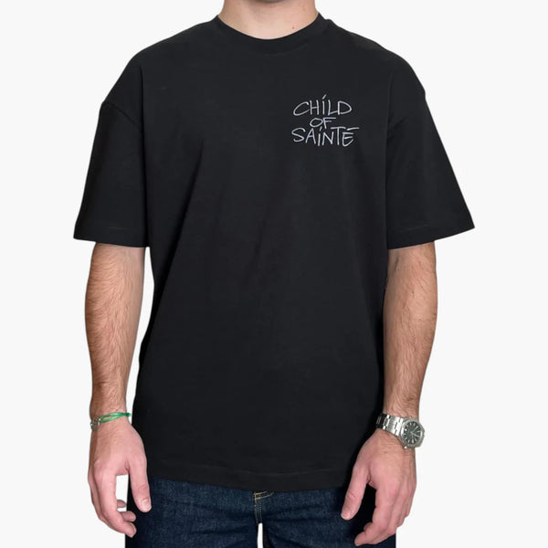 T Shirt Saint-Etienne Child Of Sainté SUPA HEAVY Noir/Anthracite — Child Of Sainté