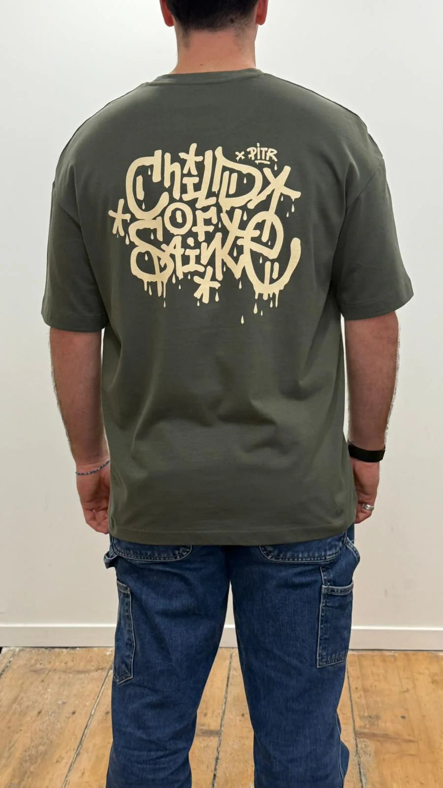 T Shirt Saint-Etienne Child Of Sainté X PITR PRT PREM Khaki/Beige