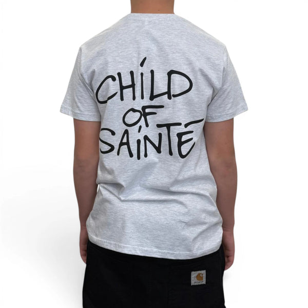 T Shirt Saint-Etienne Child Of Sainté BACK COS Ash Grey/Black — Child Of Sainté