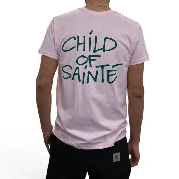 T Shirt Saint-Etienne Child Of Sainté BACK COS Orchid Pink/Green — Child Of Sainté