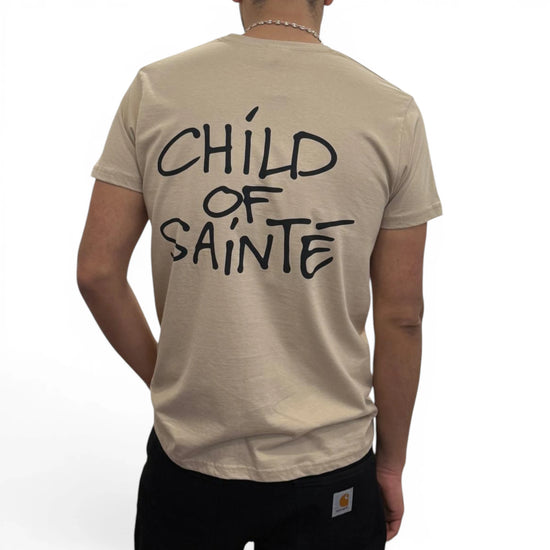 T Shirt Saint-Etienne Child Of Sainté BACK COS Sand/Black — Child Of Sainté