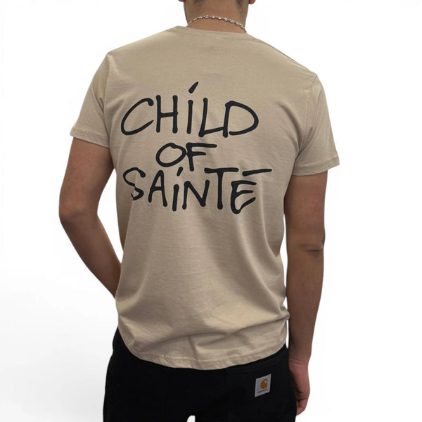 T Shirt Saint-Etienne Child Of Sainté BACK COS Sand/Black — Child Of Sainté