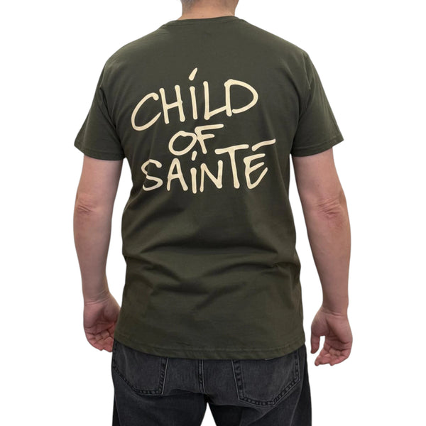 T Shirt Saint-Etienne Child Of Sainté BACK COS Urban Khaki/Natural — Child Of Sainté