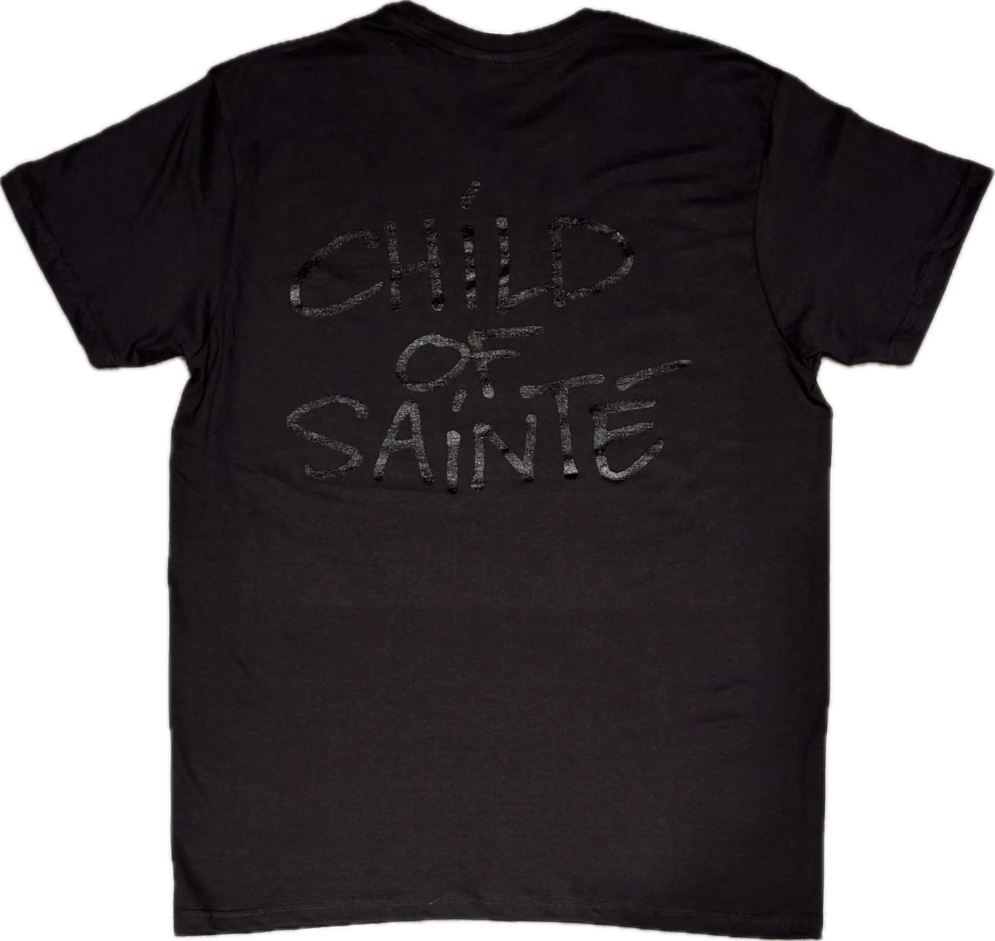 Tee Shirt Saint-Etienne Child Of Sainté Back Noir Usé
