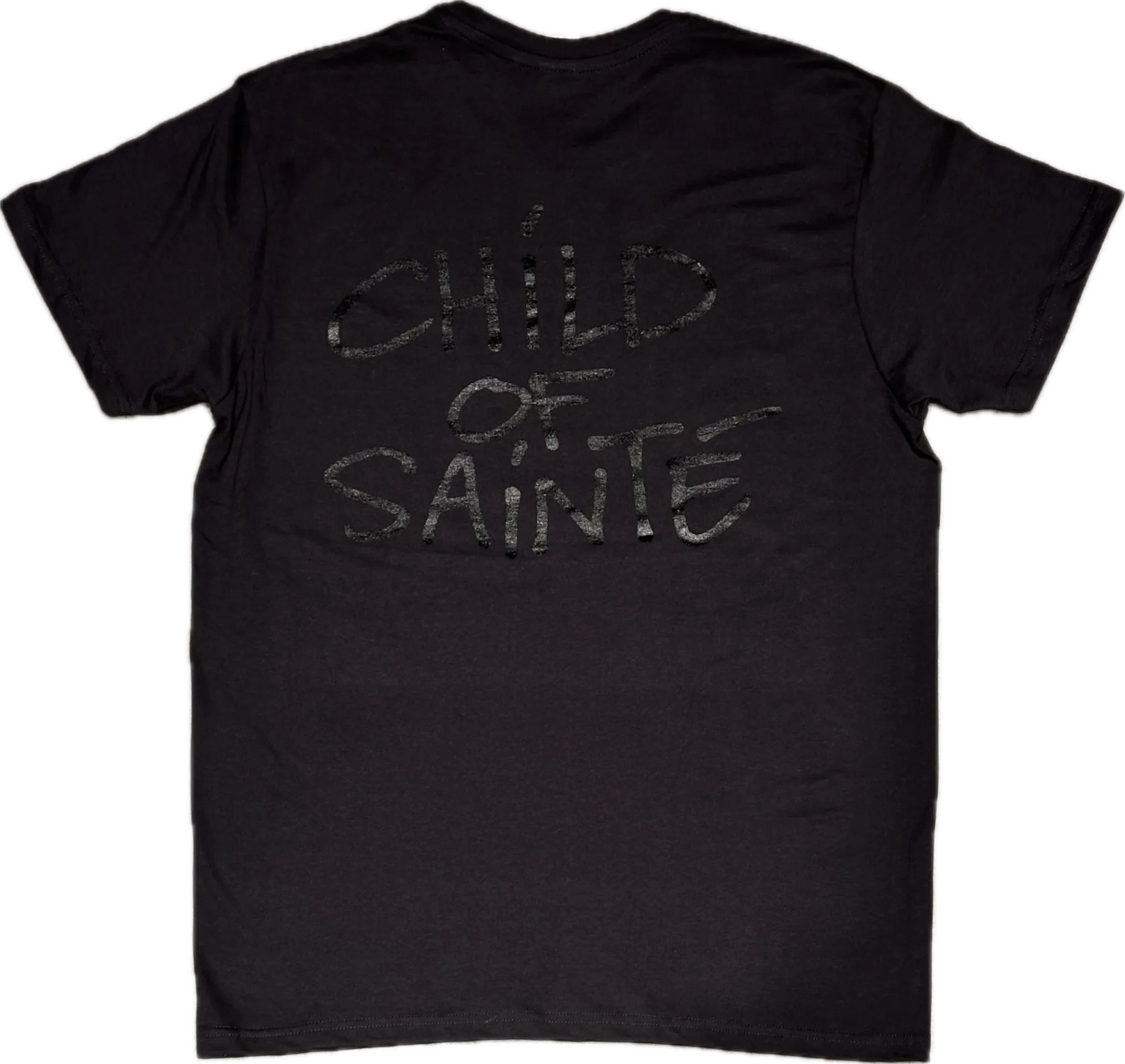 Tee Shirt Saint-Etienne Child Of Sainté Back Noir Usé