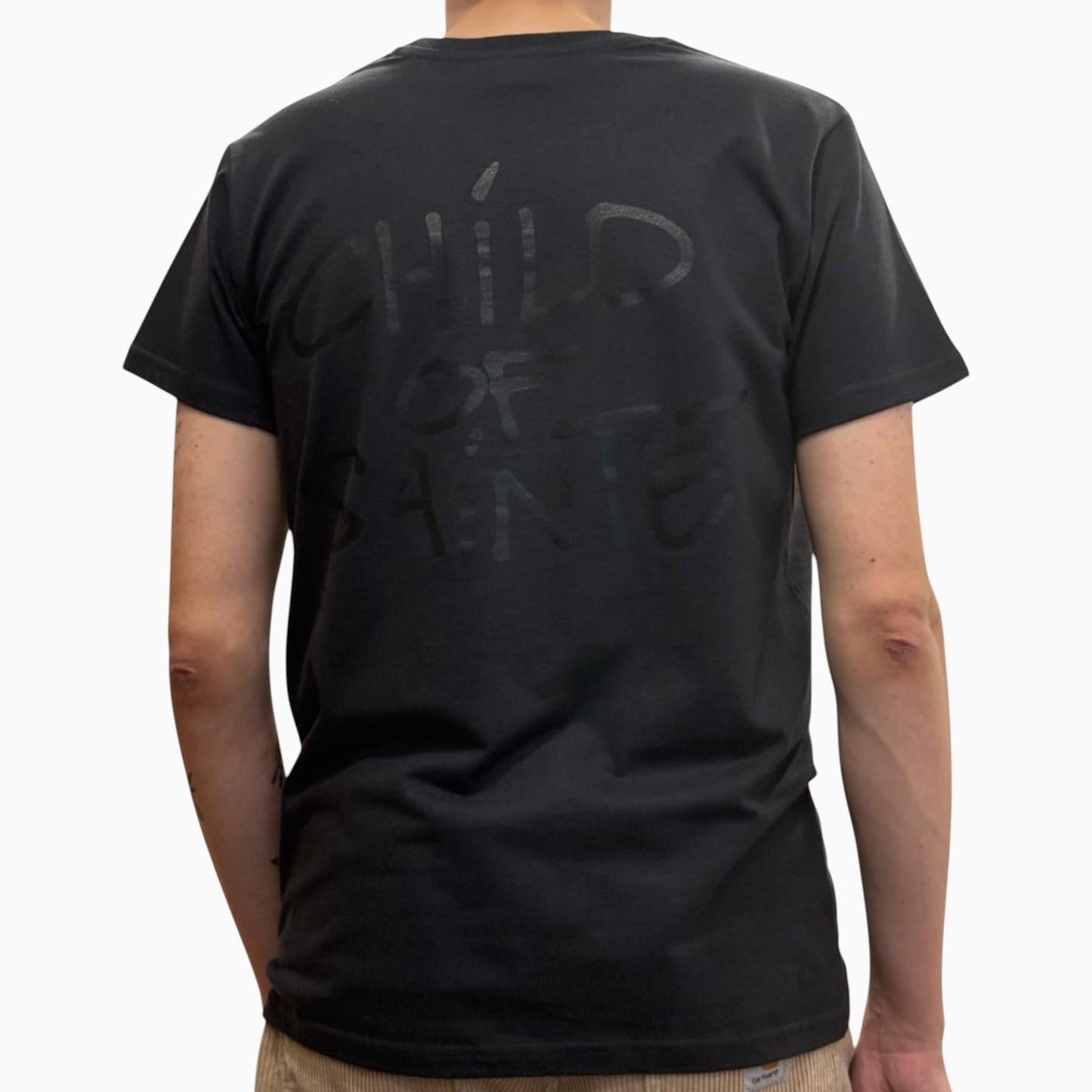 Tee Shirt Saint-Etienne Child Of Sainté Back Noir Usé