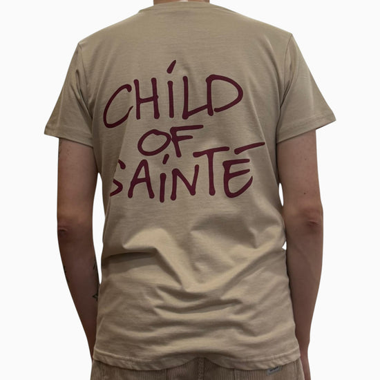 Child Of Sainté Uptown Tee Sand Bordeaux — Child Of Sainté
