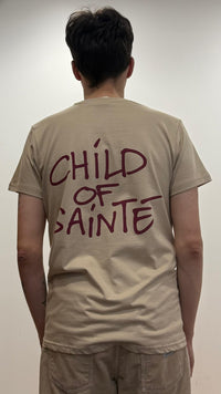 Child Of Sainté Uptown Tee Sand Bordeaux
