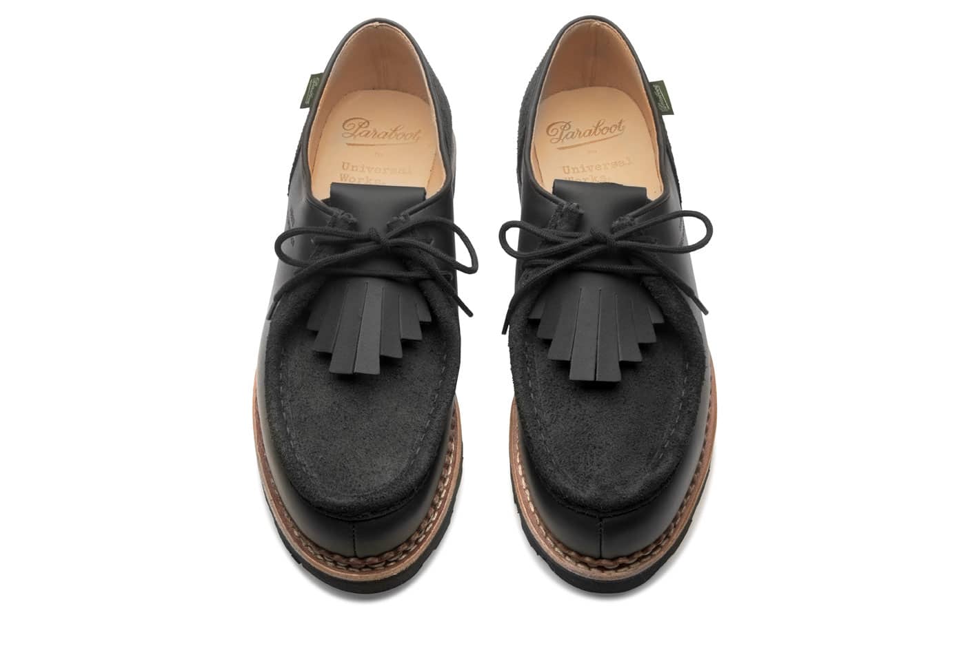 Universal Works x Paraboot UW Michael Marche Noire Lis Vel Noir