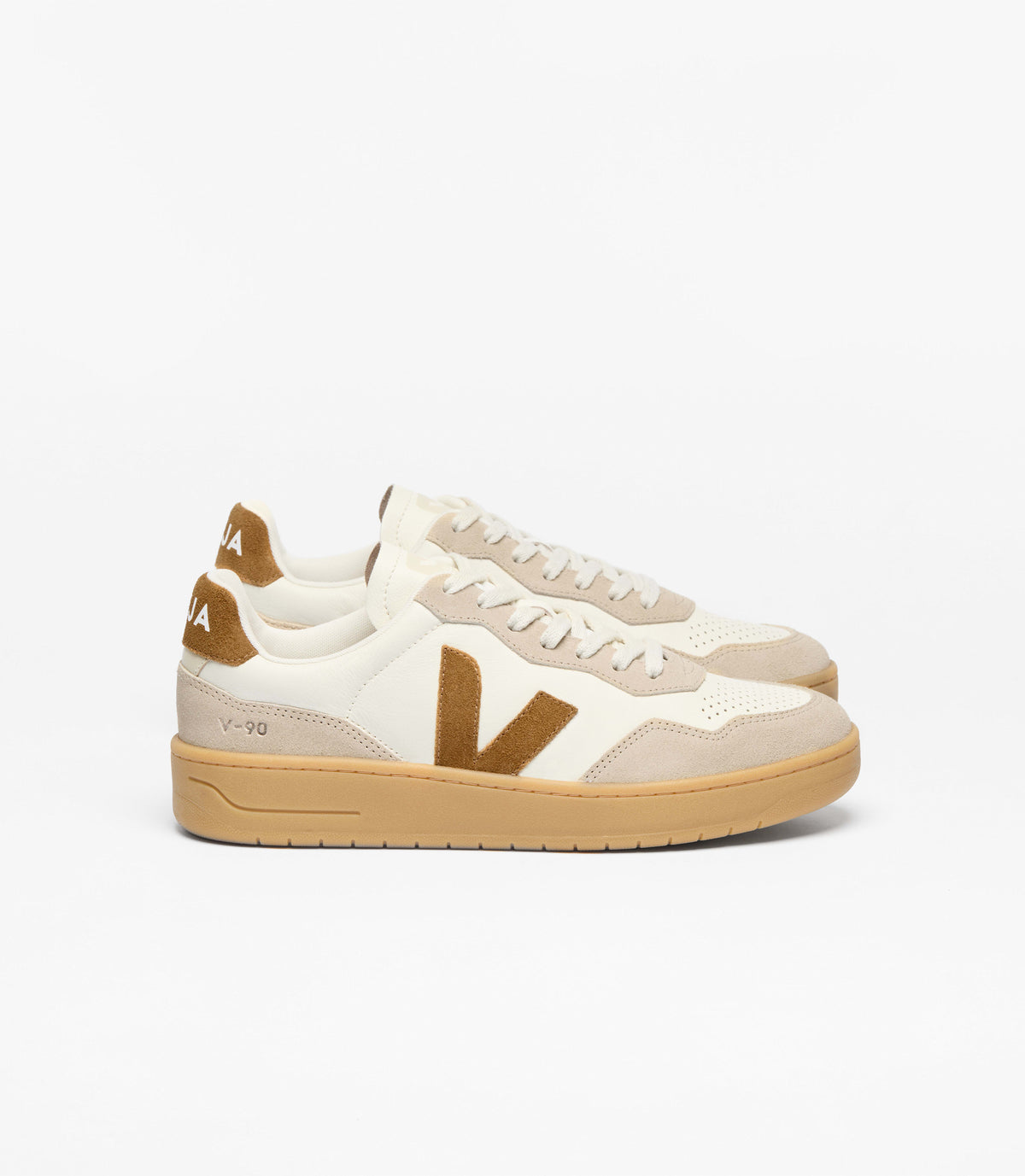 VEJA V-90 LEATHER PURE CAMEL ALMOND NATURAL