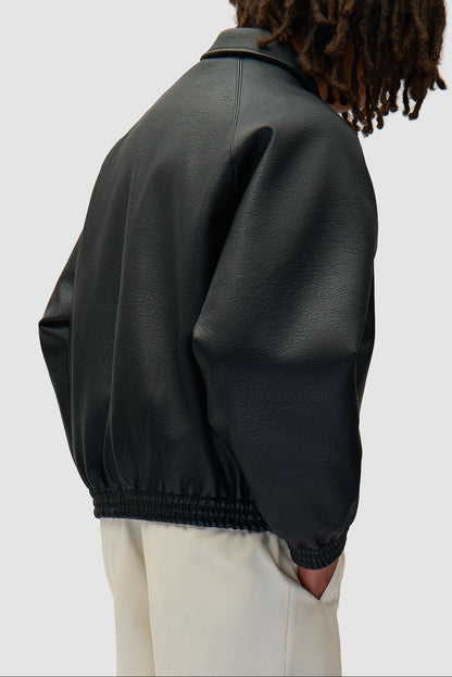 Veste Arte Antwerp BASIC LEATHER JACKET Black