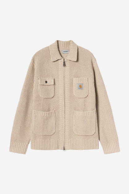 Veste Carhartt Wip CHORE KNIT JACKET Fleur de Sel