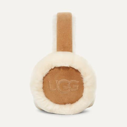 W SHEEPSKIN EMBROIDERY EARMUFF Chestnut