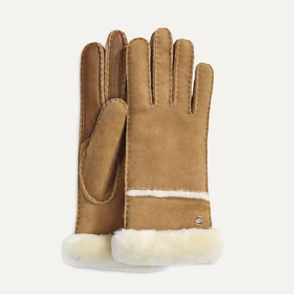 W SHEEPSKIN SEAMED GLOVE Chesnut