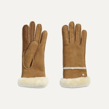 W SHEEPSKIN SEAMED GLOVE Chesnut