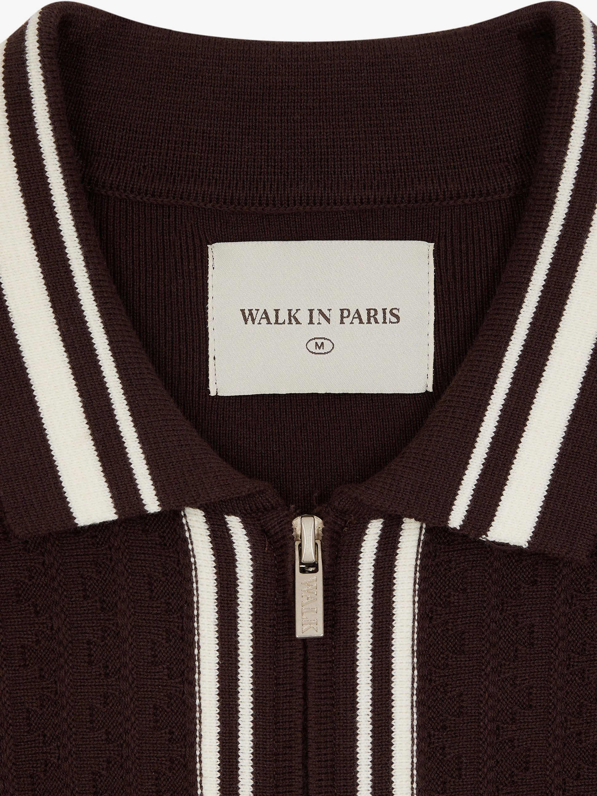 Walk In Paris LE CARDIGAN MARRON À MANCHES LONGUES