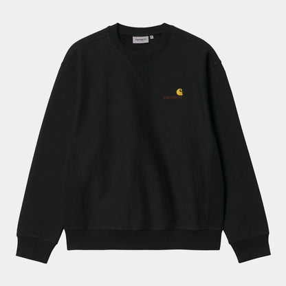 Pull Carhartt Wip AMERICAN SCRIPT SWEAT BLACK