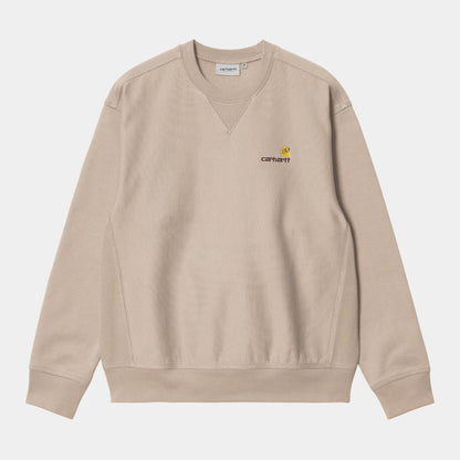 Pull Carhartt Wip AMERICAN SCRIPT SWEAT FLEUR DE SEL