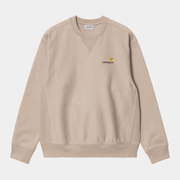 Pull Carhartt Wip AMERICAN SCRIPT SWEAT FLEUR DE SEL — Carhartt wip