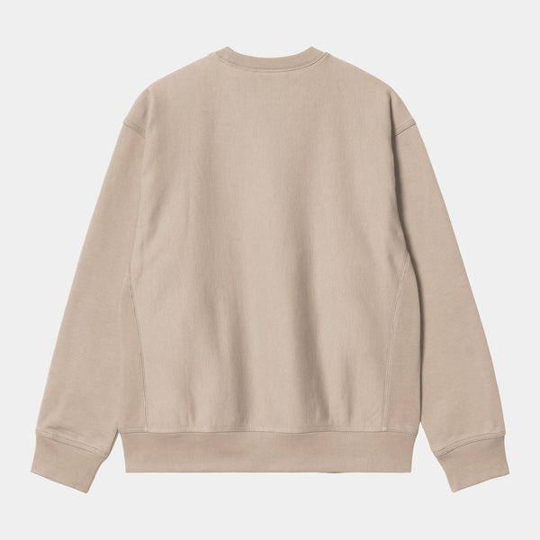 Pull Carhartt Wip AMERICAN SCRIPT SWEAT FLEUR DE SEL