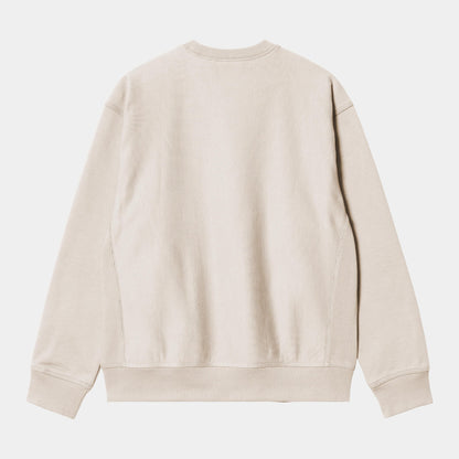 Pull Carhartt Wip AMERICAN SCRIPT SWEAT Moonbeam