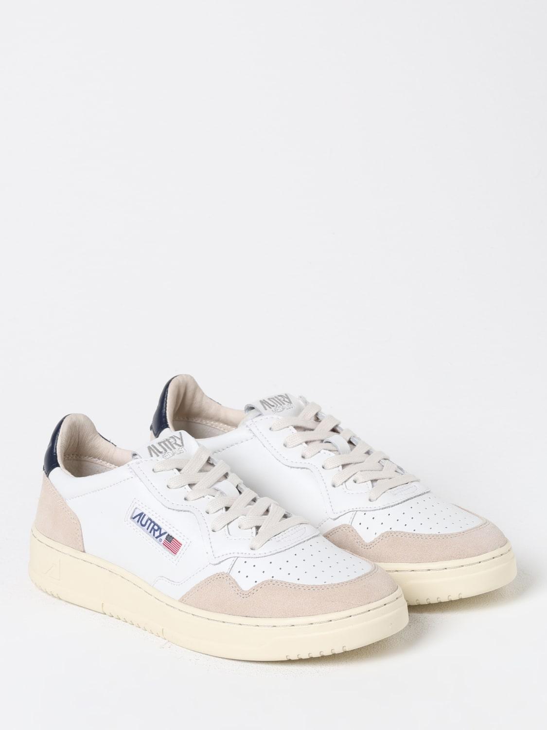 MEDALIST LOW Cuir et Suede Blanc et Bleu - Uptown 42