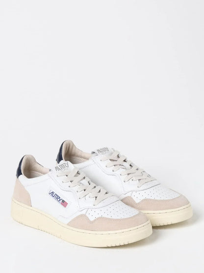 MEDALIST LOW Cuir et Suede Blanc et Bleu - Uptown 42