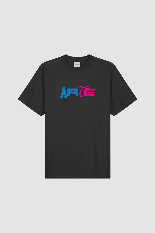 DUO PRINT LOGO S/S TEE Black