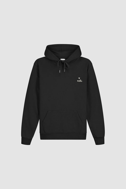 Heart Logo Hoodie Black