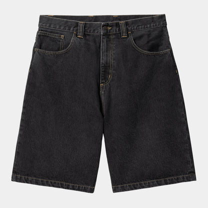 Short Carhartt Wip BRANDON DENIM SHORT Black Stone Washed