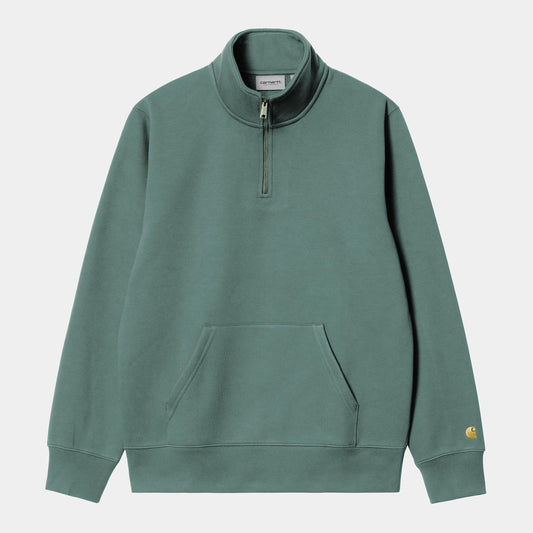 CHASE NECK ZIP SWEAT Silver Pine