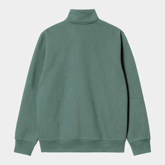 Pull Carhartt Wip CHASE NECK ZIP SWEAT Silver Pine