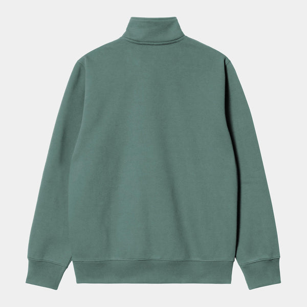 Pull Carhartt Wip CHASE NECK ZIP SWEAT Silver Pine