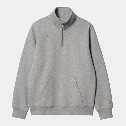 Pull Carhartt Wip CHASE NECK ZIP SWEAT Grey Heather