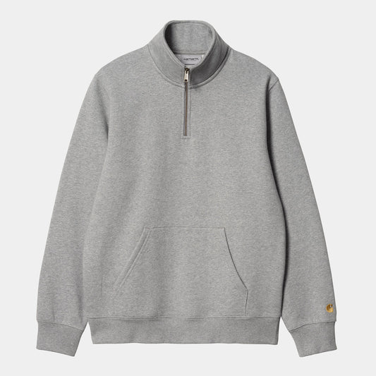CHASE NECK ZIP SWEAT Grey Heather