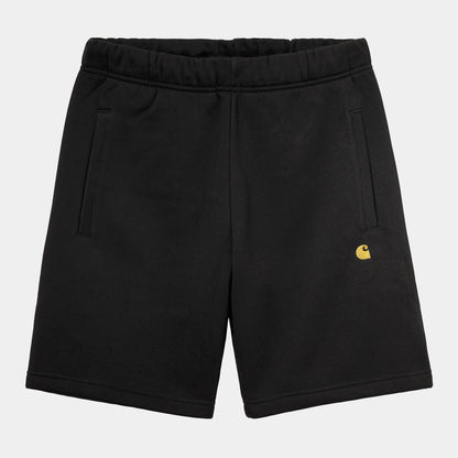 Short Carhartt Wip CHASE SWEAT SHORT Black Gold