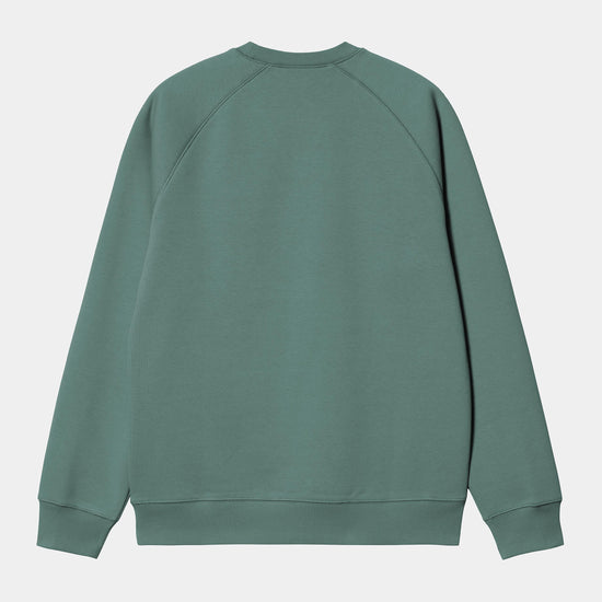 Pull Carhartt Wip CHASE SWEAT Silver Pine