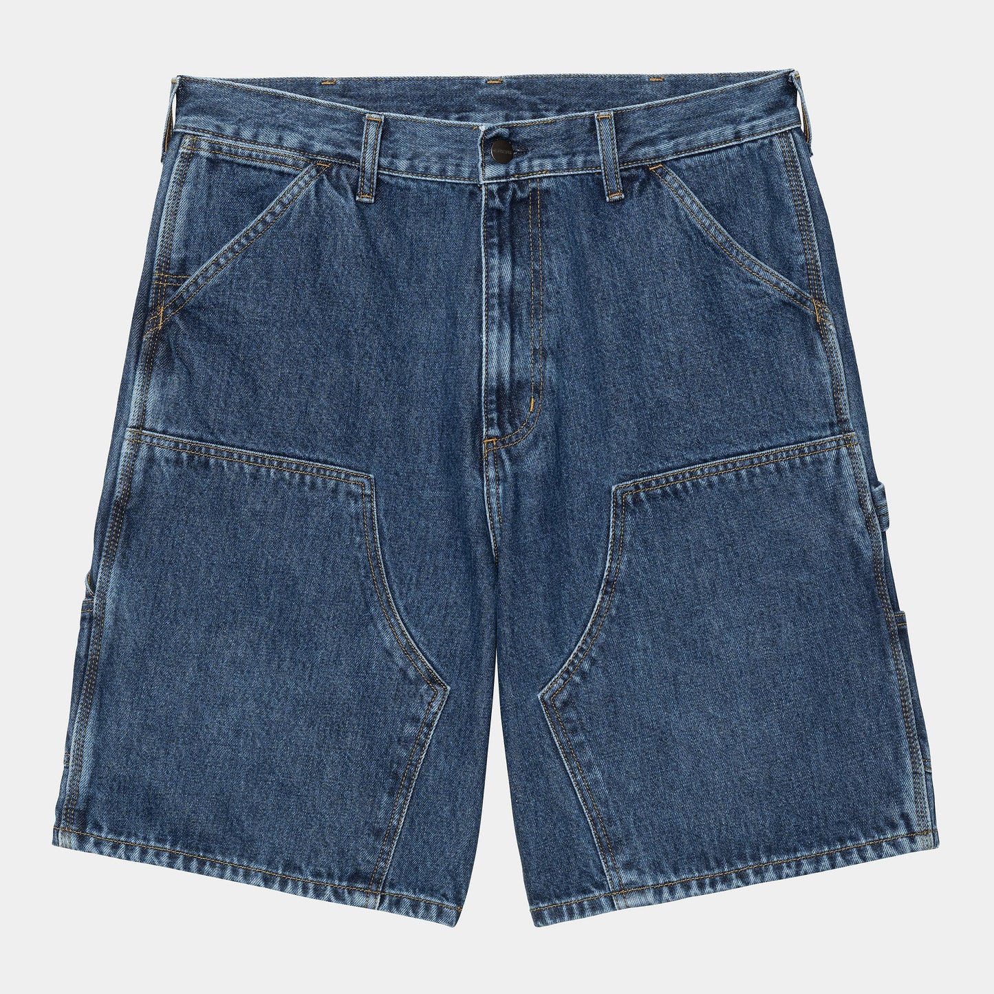 DOUBLE KNEE SHORT Blue Stone Washed