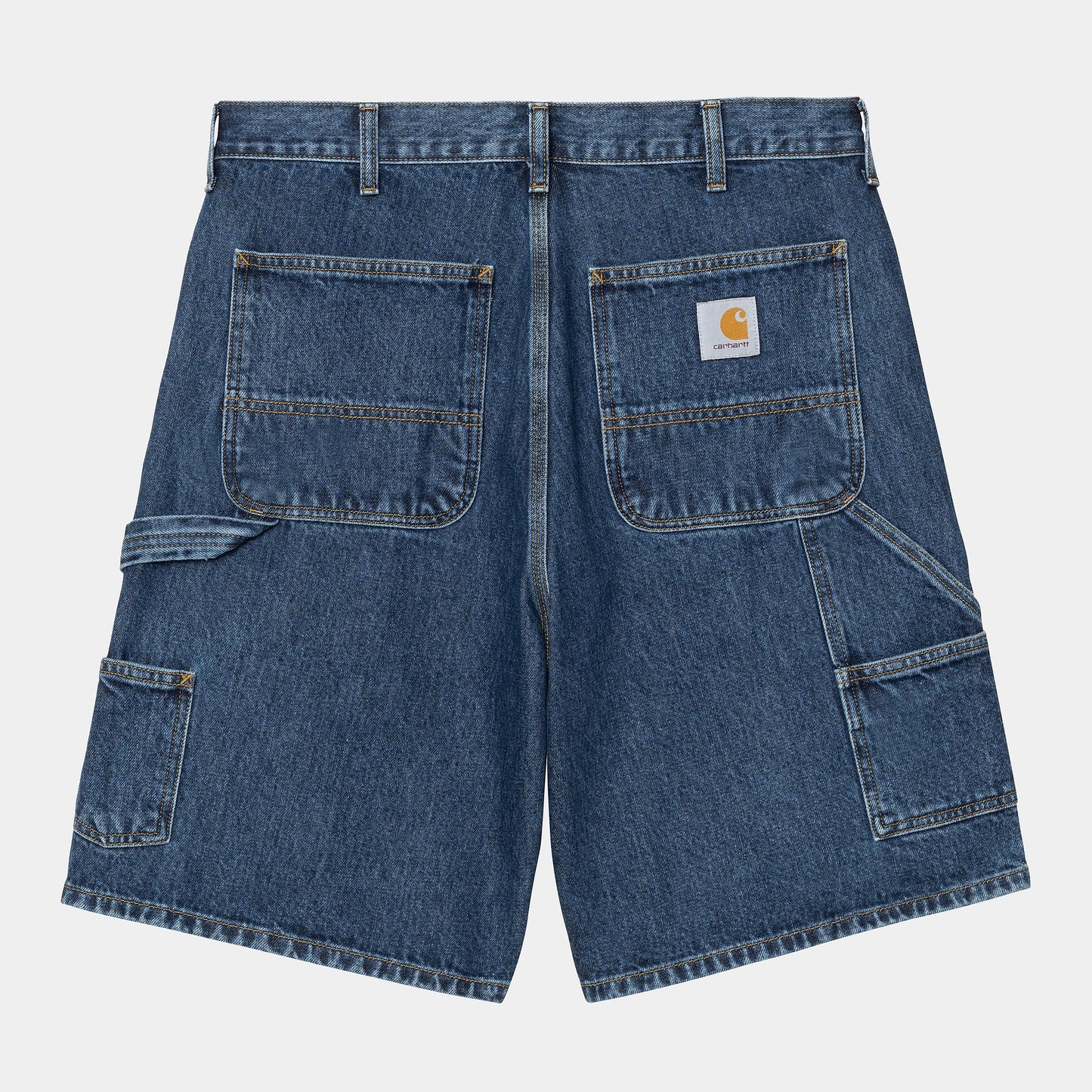 DOUBLE KNEE SHORT Blue Stone Washed