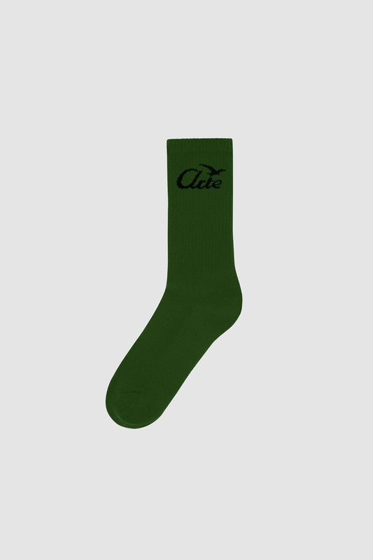 Bird Logo Socks Green