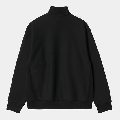 Pull Carhartt Wip HALF ZIP AMERICAN SCRIPT SWEAT BLACK