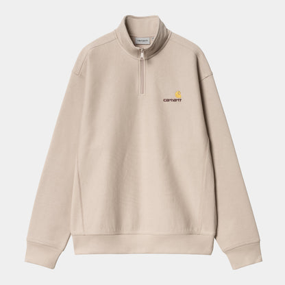 Pull Carhartt Wip HALF ZIP AMERICAN SCRIPT SWEAT FLEUR DE SEL